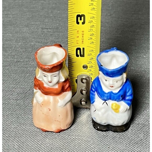 Vintage Miniature 2” Toby Jug Pitchers Colonial Woman Set 2" Tall-Occupied Japan - Picture 2 of 10
